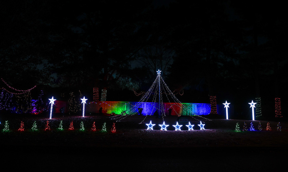 <strong>JD Graffam decorated his Germantown home for the holidays with a synchronized light show.</strong> (Mark Weber/The Daily Memphian)