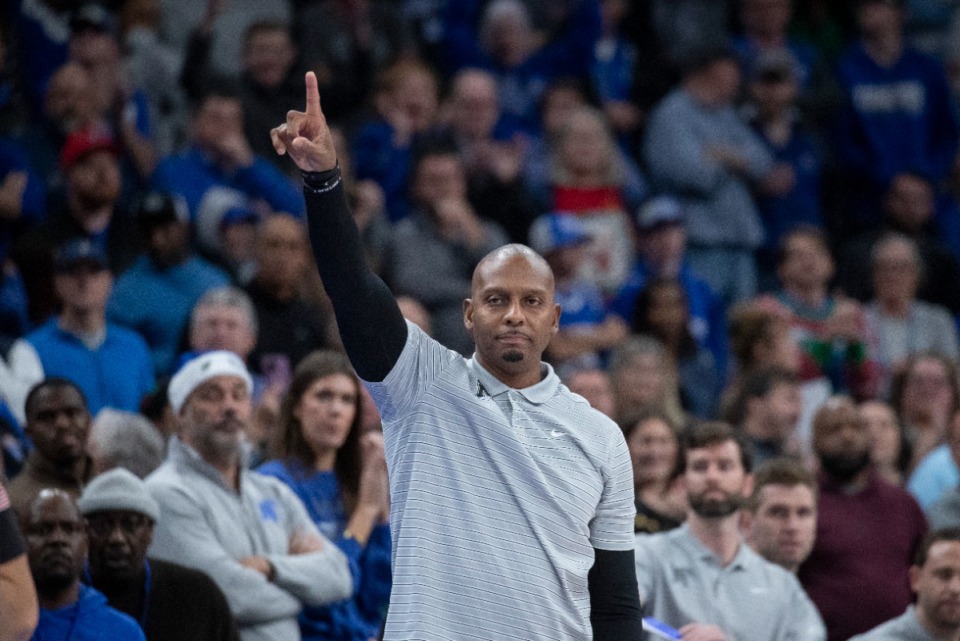 <strong>Memphis head coach Penny Hardaway instructs his team against Vanderbilt during the second half of an NCAA college basketball game Saturday, Dec. 23 at FedExForum.</strong> <strong>&ldquo;This was a hard (non-conference) schedule, and &hellip; guys are just tired,&rdquo; he said.</strong> (AP Photo/Nikki Boertman)