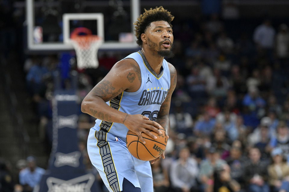 <strong>Memphis Grizzlies guard Marcus Smart (36) plays in the first half of an NBA basketball game against the Denver Nuggets Friday, Oct. 27, in Memphis.</strong> (Brandon Dill/AP Photo file)
