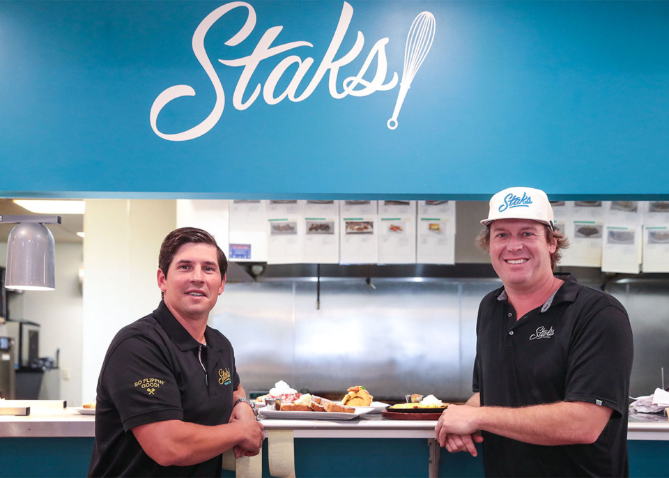<strong>Nick Bolander, left, will open the Arlington location of Stacks Kitchen. Bolander also runs the Collierville location. Founder Brice Bailey, right, owns the East Memphis, Germantown and Southaven locations.</strong> (Patrick Lantrip/The Daily Memphian file)