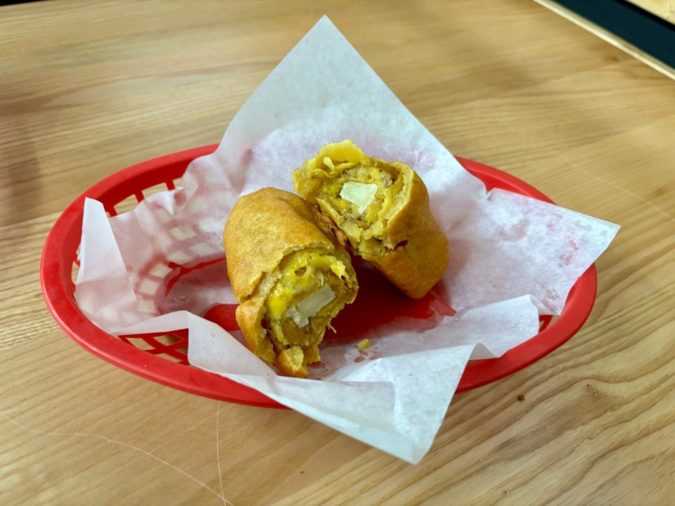 <strong>On El Sabor Latino&rsquo;s &ldquo;antojos&rdquo; menu &mdash; translated as cravings or snacks &mdash; choose from cheesy delights like the aborrajado ($4.50), a fried mash of sweet plantains (pl&aacute;tanos maduros) encasing a hunk of melty, fresh mozzarella. </strong>(Joshua Carlucci/Special to The Daily Memphian)