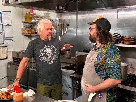 <strong>During his recent trip to Memphis, Guy Fieri (left) also stopped at&nbsp;Little Bettie Pizza and Snacks.</strong>&nbsp;(Submitted)