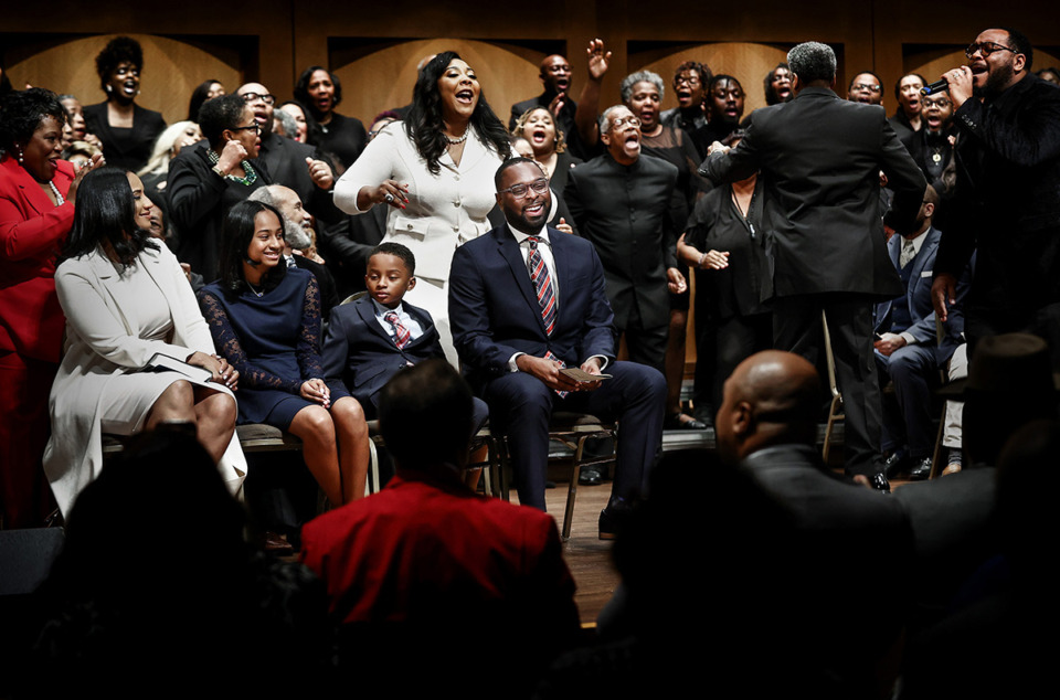 <strong>&ldquo;The hope that I have for our city comes from knowing that Memphis is a city filled with innovators and change-makers,&rdquo; said Memphis Mayor Paul Young, middle, during his inauguration at the Cannon Center on Monday, Jan. 1, 2024.</strong> (Mark Weber/The Daily Memphian)