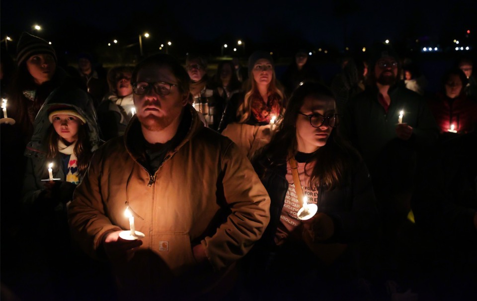 <strong>Dozens of mourners showed up to Tobey Skate Park in Midtown on Jan. 26, 2023 to honor Tyre Nichols, who died after an altercation with Memphis Police officers on Jan. 7.</strong> (Patrick Lantrip/The Daily Memphian file)