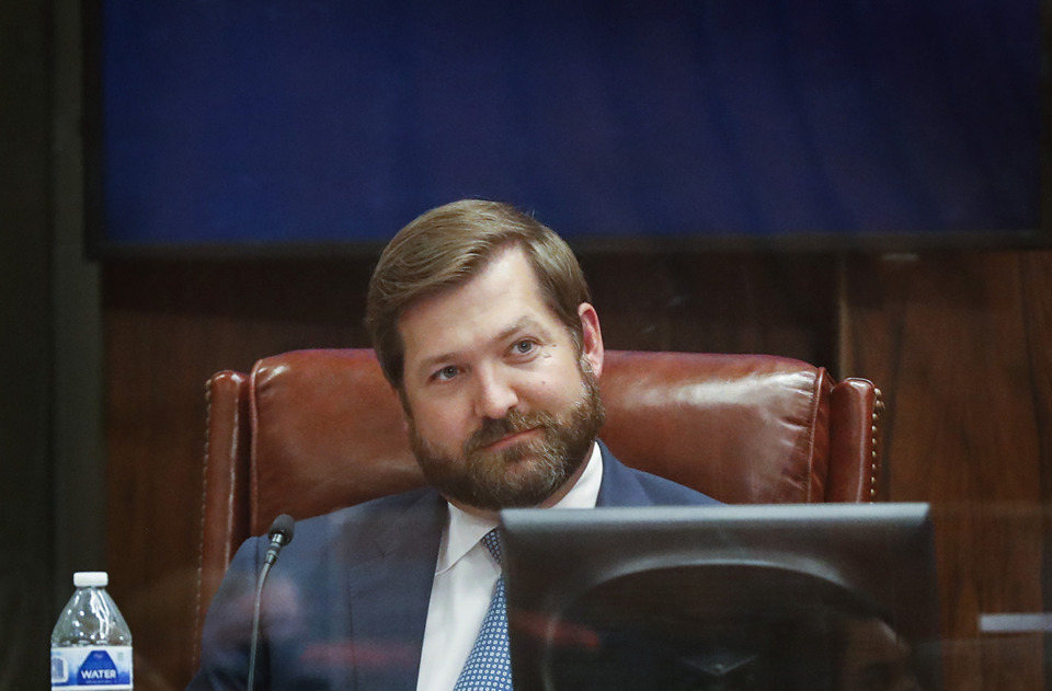 <strong>City Council member Chase Carlisle attends the council&rsquo;s first in-person session in over a year in May 2021. Carlisle posted on social media indicating he would move against the health insurance&nbsp;ordinance on its final vote Tuesday, Jan. 9.</strong> (Mark Weber/The Daily Memphian file)