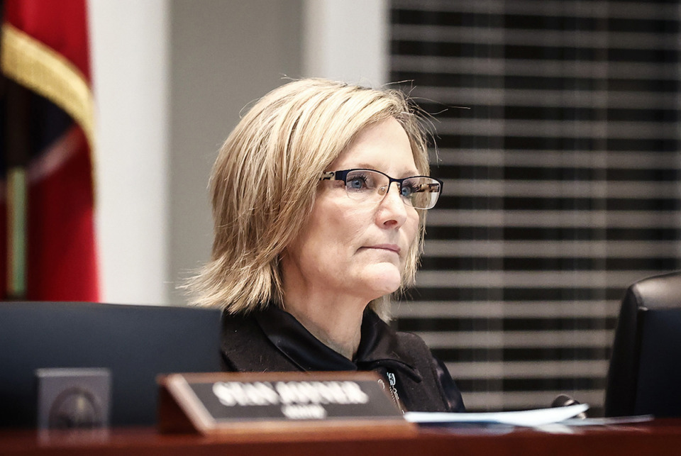 <strong>Collierville Alderman Missy Marshall attends a Board of Mayor and Aldermen meeting on Jan. 9, 2023.</strong> (Mark Weber/The Daily Memphian file)