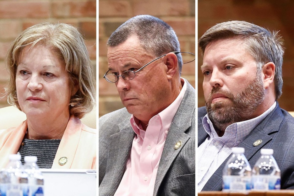 <strong>From left to right: Sherrie Hicks, Jon McCreery and Brian Ueleke all serve on Germantown&rsquo;s Board of Mayor and Aldermen.</strong> (Mark Weber/The Daily Memphian file)