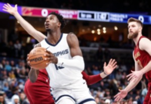 <strong>Memphis Grizzlies center Jaren Jackson Jr. drives against the Cleveland Cavaliers on Thursday, Feb. 1, 2024.</strong> (Mark Weber/The Daily Memphian)