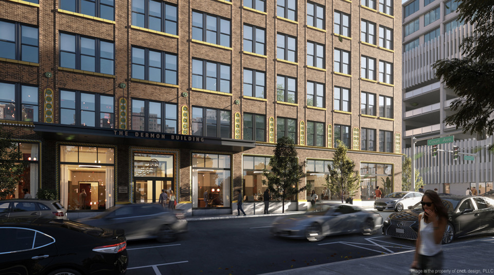 <strong>Plans for the proposed Holiday Inn Express at the Dermon Building in Downtown Memphis were approved Wednesday, Feb. 7.</strong> (Courtesy Cnct)