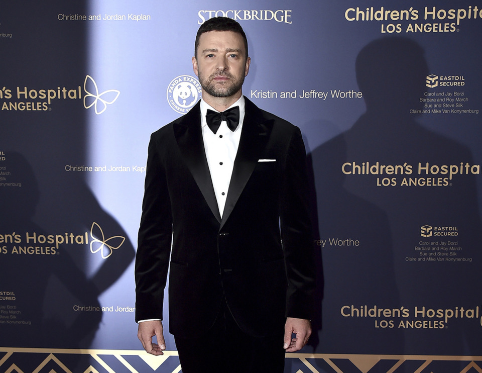 <strong>Justin Timberlake arrives at the 2022 Children's Hospital Los Angeles Gala Oct. 8, 2022, at Barker Hanger in Santa Monica, Calif.</strong> (Jordan Strauss/Invision/AP file)
