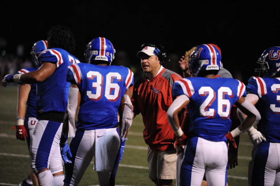<strong>Recently, MUS announced that Mark Chubb (middle) has been named to replace Bobby Alston as the school&rsquo;s head football coach. The Owls conducted an extensive search but opted to keep the job in-house.</strong> (Courtesy MUS)