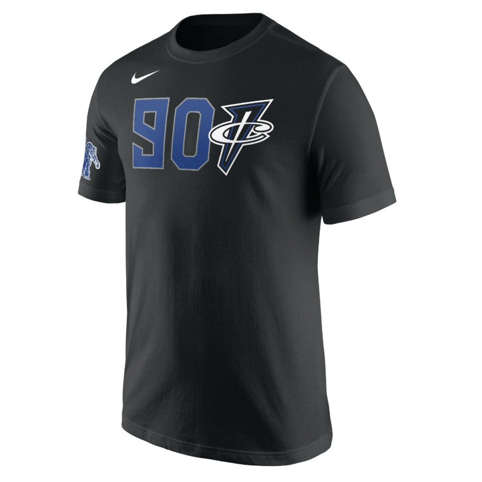 <strong>This black T-shirt, featuring the numbers 9-0-1 and Penny Hardaway&rsquo;s 1 Cent logo, is one of a handful of clothing items in Nike&rsquo;s apparel line in collaboration with the Memphis Tigers and Hardaway&rsquo;s 1 Cent brand.</strong> (Courtesy Memphis Athletics)