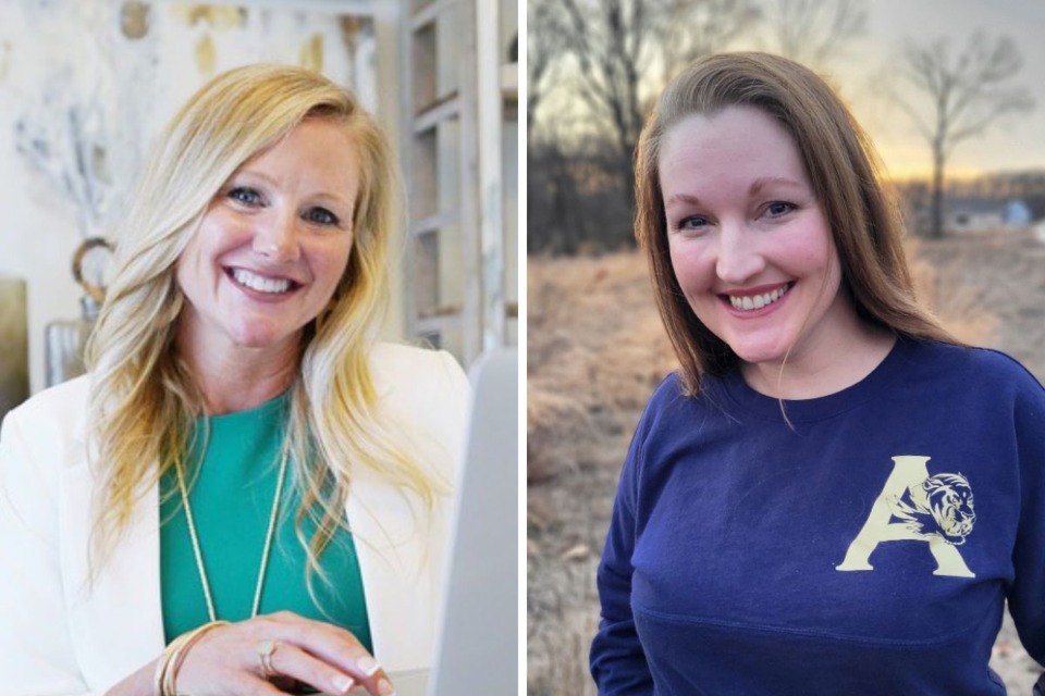 <strong>Courtney Barnes, left, and Elizabeth Teresa McEntire are running for seats on the Arlington Community School Board.</strong> (Left Courtesy Courtney Barnes; right Courtesy Elizabeth Teresa McEntire)