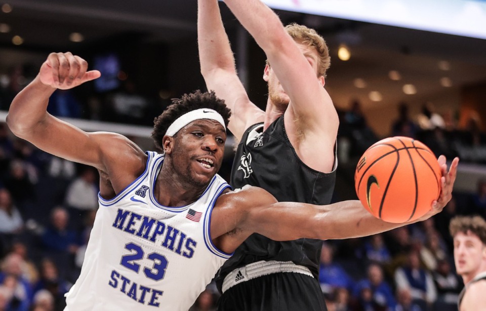 <strong>University of Memphis forward Malcolm Dandridge (in a photo from the Jan. 31 game against Rice) will be out in the game against Florida Atlantic.</strong> (Patrick Lantrip/The Daily Memphian)