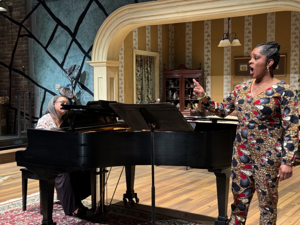 <strong>Soprano Tanisha Ward (right), accompanied on the piano by Tammy Holt, sings &ldquo;Summertime&rdquo; from the George Gershwin opera &ldquo;Porgy and Bess&rdquo; at Women in the Arts 2024 at Theatre Memphis on Saturday, Feb. 24.</strong> (Alys Drake/The Daily Memphian)