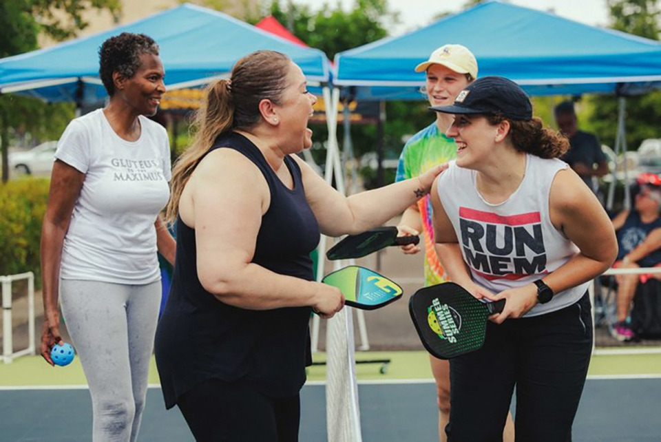 <strong>&nbsp;Adam Clay and&nbsp;Jacob&nbsp;<span class="s1">Eliason</span> staged pop-up pickleball parties across Memphis last year.</strong> (Courtesy Pickleball 901)