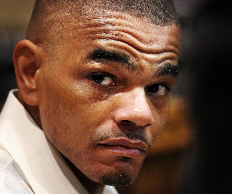 <strong>In a Sept. 27, 2010, photo, Jessie Dotson listens to opening arguments during his trial in Judge James Beasley Jr.'s courtroom for the multiple homicide of his brother's family in Memphis in 2008.</strong> (Jim Weber, The Commercial Appeal/AP file)