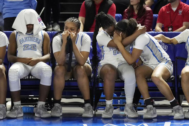 <strong>Bartlett players sit on the bench after losing to Bradley Central in the Class 4A championship basketball game March 9 in Murfreesboro, Tenn.</strong> (Mark Humphrey/Special to The Daily Memphian)