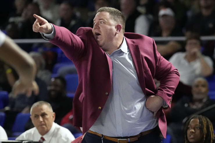 <strong>Bartlett head coach Wesley Shappley directs his players during the second half of the Class 4A championship basketball game against Bradley Central March 9 in Murfreesboro, Tenn.</strong> (Mark Humphrey/Special to The Daily Memphian)