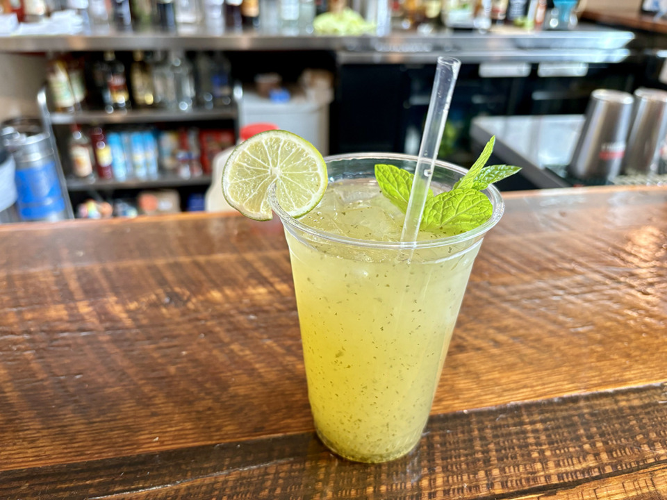 <strong>The impossibly refreshing Sudanese mint limeade, which is squeezed by hand and blitzed with fresh mint leaves.</strong> (Joshua Carlucci/Special to The Daily Memphian)