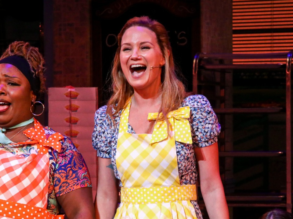 <strong>Actor Jennifer Nettles participates in the curtain call for "Waitress" on Broadway at the Ethel Barrymore Theatre on Tuesday, Oct. 19, 2021, in New York.&nbsp;&ldquo;Waitress&rdquo; opens Memphis&rsquo; Playhouse on the Square&rsquo;s 56th season.</strong>&nbsp;(Andy Kropa/Invision/AP)