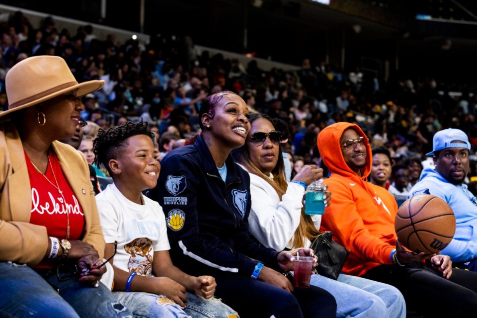 <strong>Fans enjoy the scrimmage during the Memphis Grizzlies&rsquo; annual open practice Sunday at FedExForum in October 2022.</strong> (Brad Vest/Special to The Daily Memphian)