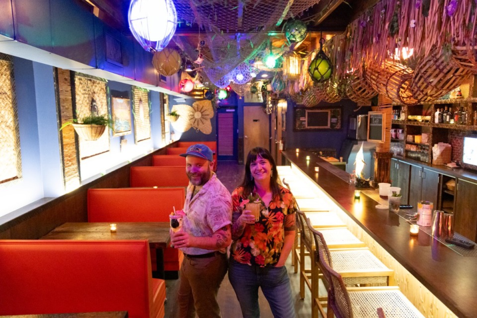<strong>Mary Oglesby, right, and Paul Gilliam, who created and opened the Cameo cocktail bar in Midtown, are opening Mary's B.O.T.E.</strong> (Brad Vest/Special to The Daily Memphian)