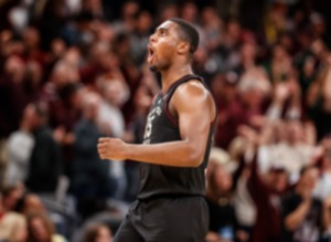 <strong>Texas A&amp;M center Henry Coleman III celebrates during action agains tNebraska during action of the NCAA Tournament on Friday, March 22, 2024.</strong> (Mark Weber/The Daily Memphian)