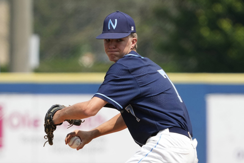 <strong>Northpoint Christian pitcher Kevin Farr throws against Goodpasture in the Division 2-A championship baseball game May 25, 2023, in Murfreesboro.</strong> (Mark Humphrey/Special to The Daily Memphian)