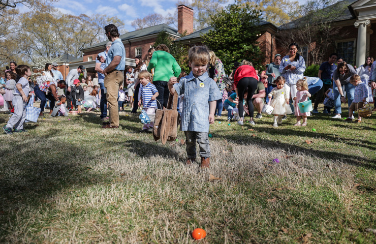 <strong>Children under four years old were given a special area to search for Easter eggs at the Dixon March 30.</strong> (Patrick Lantrip/The Daily Memphian)