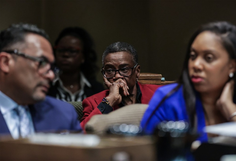<strong>Former Shelby County Criminal Court judge Melissa Boyd appears in court March 27, 2024.</strong> (Patrick Lantrip/The Daily Memphian)