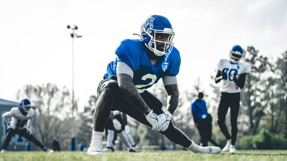 <strong>Memphis running back Mario Anderson played four seasons at Newberry College, a small Division II school located in Newberry, South Carolina, before rushing for 707 yards at the University of South Carolina in 2023.&nbsp;</strong>(Courtesy Memphis Athletics)