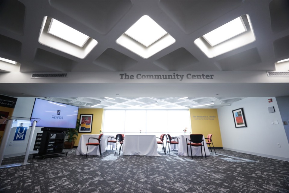 <strong>The Benjamin Hooks Institute's new space inside Wilder Tower has dedicated spaces for the organization&rsquo;s projects, which include documentary production, research, policy collaboration and public events.</strong> (Patrick Lantrip/The Daily Memphian)