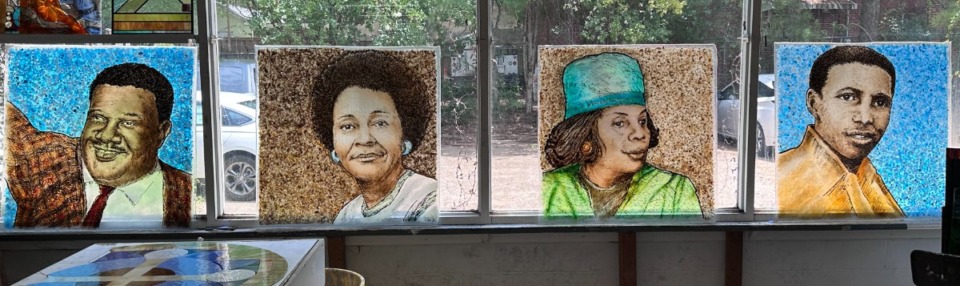 <strong>The row of stained glass portraits on the southern wall of Clayborn Temple is part of telling the story of the 1968 sanitation-workers strike in the windows of the church where strikers gathered daily to march to City Hall.</strong> (Courtesy Historic Clayborn Temple)