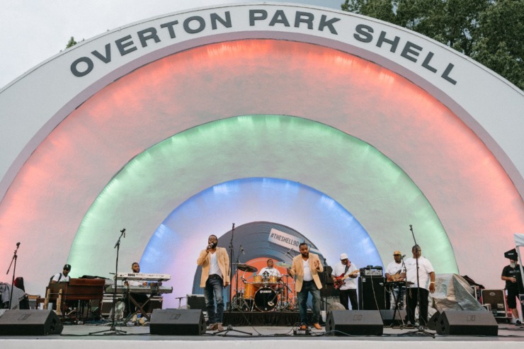 The Mellowtone perform Saturday, Sept. 3, 2022, at the Overton Park Shell during the Stone Soul Picnic. (Lucy Garrett/Special to The Daily Memphian file)
