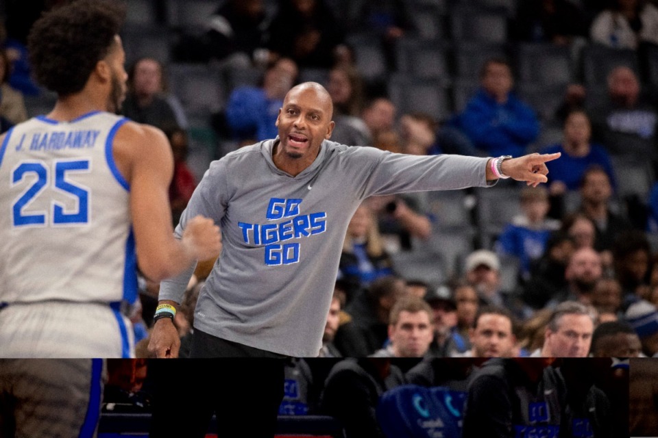 <strong>Memphis head coach Penny Hardaway instructs his team during the second half of an NCAA college basketball game against UTSA, Wednesday, Jan. 10, in Memphis.</strong> (Nikki Boertman/AP Photo file)