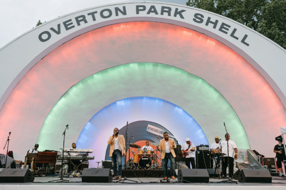 <strong>The Mellowtone perform Saturday, Sept. 3, 2022, at the Overton Park Shell during the Stone Soul Picnic.</strong> (Lucy Garrett/Special to The Daily Memphian)