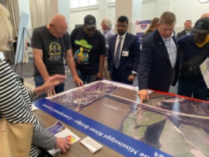 <strong>A Tennessee Department of Transportation open house at Central Station Thursday, April 18, drew several dozen people.</strong> (Bill Dries/The Daily Memphian)