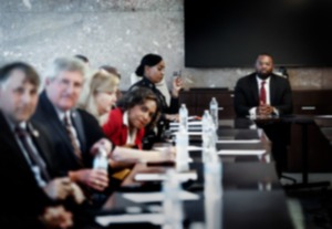 <strong>Memphis Mayor Paul Young attends a meeting with area officials and law enforcement personnel on Monday, April 1, 2024.</strong> (Mark Weber/The Daily Memphian file)