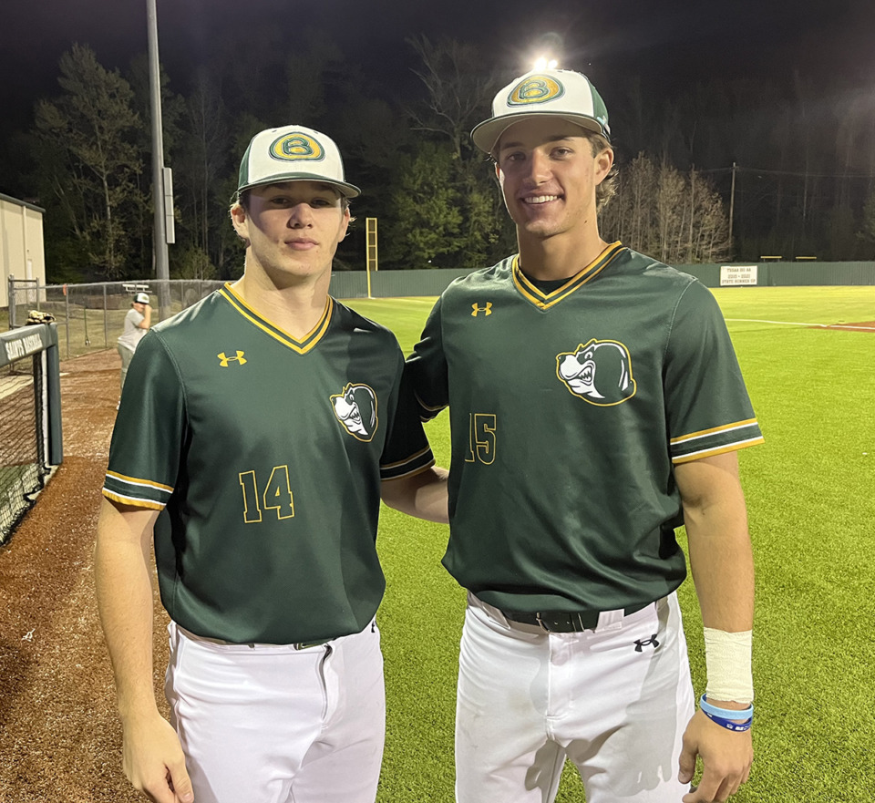 <strong>Standout pitchers Briarcrest pitchers Phinn Waters, left, is a sophomore and Jack Gleason, right, is a senior.&nbsp;The coaching staff&nbsp;encourages the friendly rivalry between the two.</strong> (John Varlas/The Daily Memphian)
