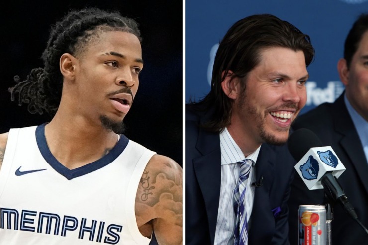 Memphis Grizzlies star Ja Morant (left) has selected former NBA player Mike Miller (right) as his new agent, according to a report from Adrian Wojnarowski.