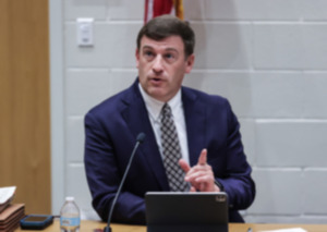 <strong>Collierville Schools superintendent Russell Dyer speaks at a March 26 school board meeting.</strong> (Patrick Lantrip/The Daily Memphian file)