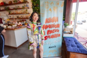 <strong>U of M sociology professor SunAh Laybourn at&nbsp;AAPI Heritage Month Happy Hour at Good Fortune Co. on Tuesday, May 9, 2023.</strong> (Credit: Ziggy Mack)