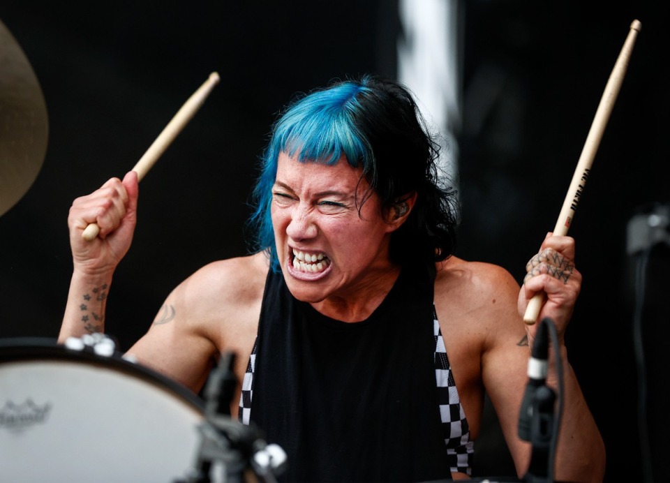 <strong>Matt and Kim put the beat in Riverbeat&nbsp;Friday, May 3, 2024, at Tom Lee Park.</strong> (Mark Weber/The Daily Memphian)