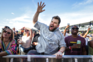 <strong>Fans react to Killer Mike's performance at the inaugural Riverbeat Festival May 4, 2024.</strong> (Patrick Lantrip/The Daily Memphian)