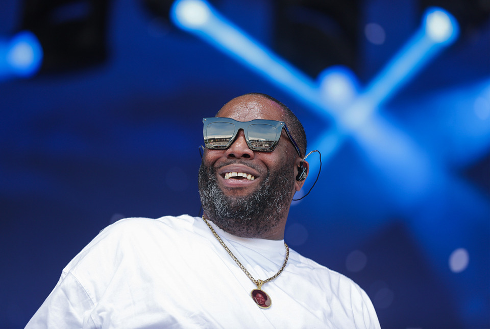 <strong>Killer Mike performs at the inaugural Riverbeat Festival May 4, 2024.</strong> (Patrick Lantrip/The Daily Memphian)