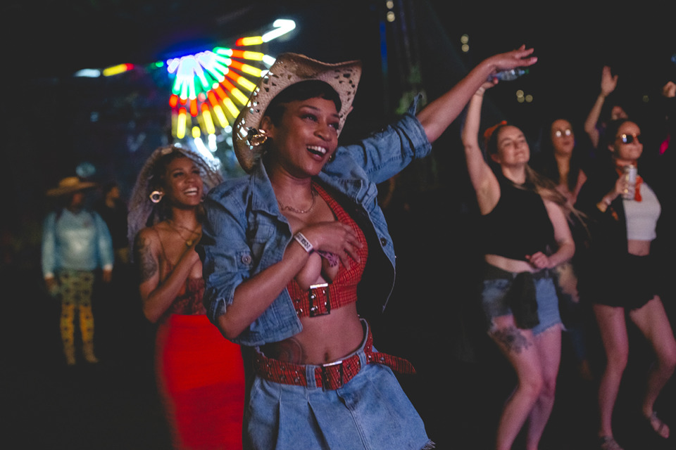 <strong>Festival goers dance to electro artists Coco &amp; Breezy during the final day of Riverbeat Music Festival at Tom Lee Park in Downtown Memphis on Sunday, May 5, 2024.</strong> (Ziggy Mack/Special to The Daily Memphian)