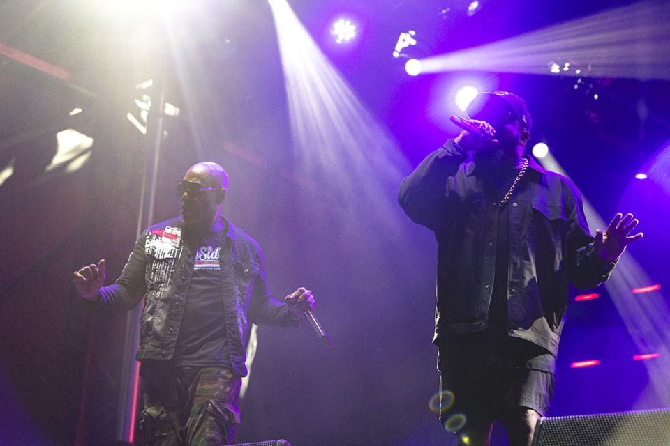 <strong>Sleepy Brown, left, and Big Boi, right, perform on the final day of Riverbeat Music Festival at Tom Lee Park in Downtown Memphis on Sunday, May 5, 2024.</strong> (Ziggy Mack/Special to The Daily Memphian)