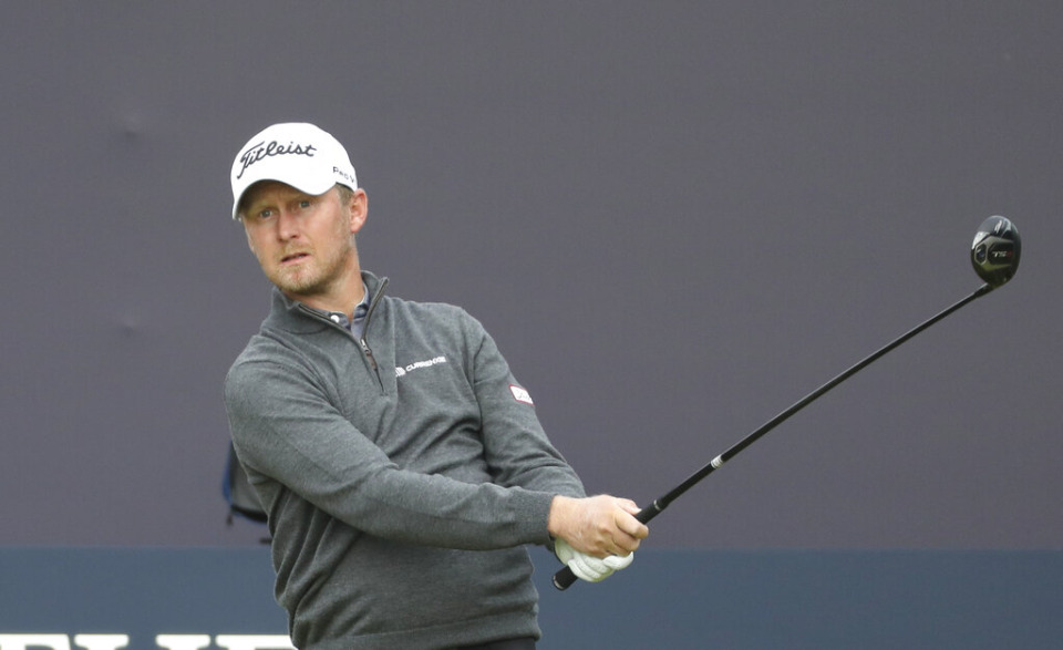 <strong>South Africa's Justin Harding, who placed 41st at the British Open last week (pictured), shot a bogey-free 6-under 64 to move to 4-under Saturday, July 27, 2019, here in Memphis. He's hoping his play will get him an invitation to the President's Cup.&nbsp;&nbsp;</strong>(AP/Peter Morrison)