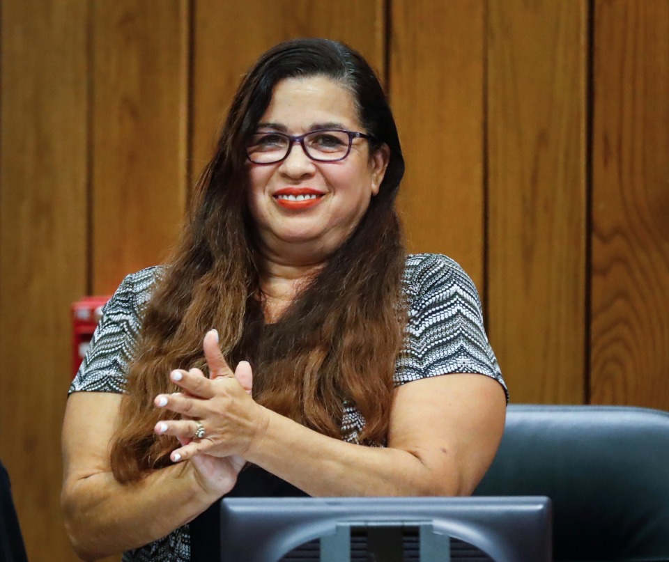 <strong>Shelby County Commissioner Erika Sugarmon withdrew proposals to give pay raises to the Shelby County Clerk&rsquo;s Office staff and buy updated tech items for that office Monday, May 6.</strong> (Mark Weber/The Daily Memphian fil)